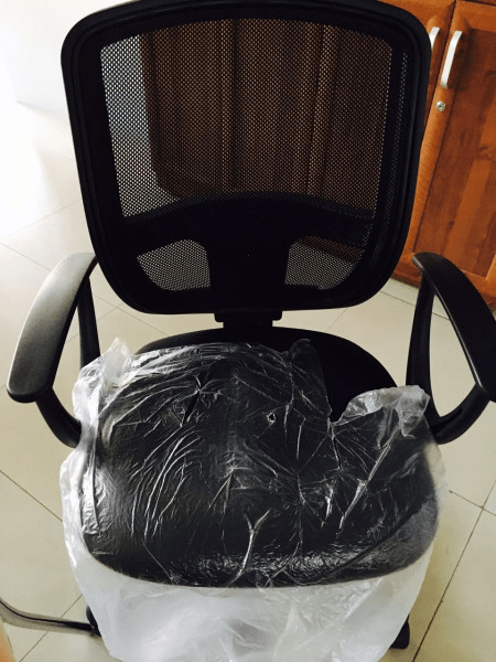 Офисное кресло, сеточка, черное, откатное