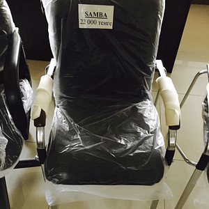 Офисный стул, Samba, черный, с металлическими ножками