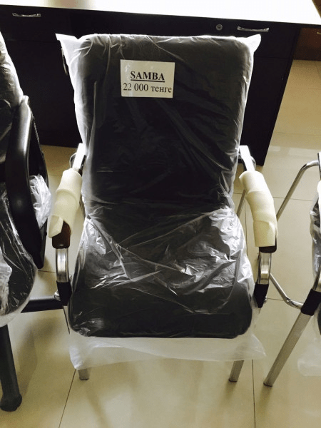 Офисный стул, Samba, черный, с металлическими ножками