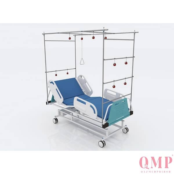 Кровать медицинская функциональная 4-х секционная травмотологическая ‘‘КМП КФМ-04/07’’ с электромеханической регулировкой высоты